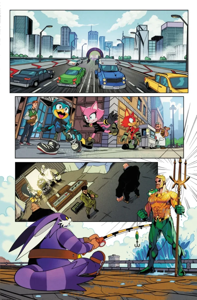 La Ligue des Justiciers et Sonic