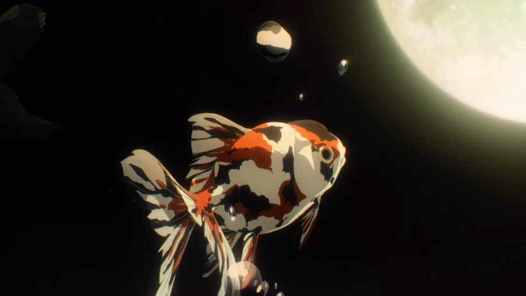 kagurabachi kagurabachi chihiro s goldfish swims